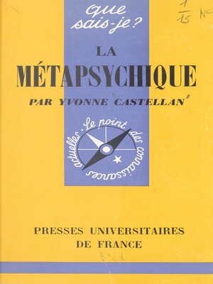 cover image of La métapsychique